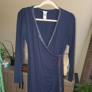 Hour glass navy dress